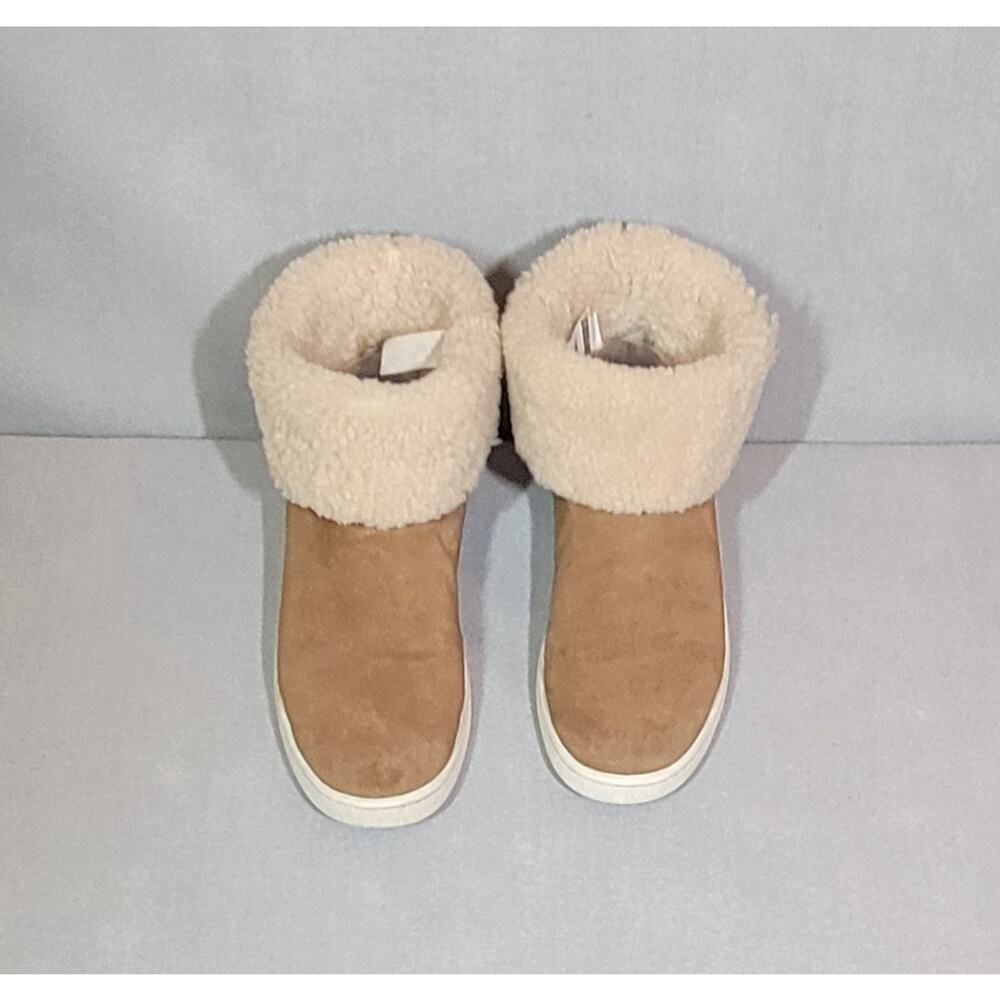 UGG Mika Classic Sneaker Boots Anthropologie Chestnut Suede Shearling Size 8.5